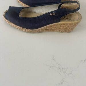Women's Navy Wedge Espadrilles